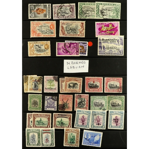 108 - BRITISH COMMONWEALTH Mostly 19th Century to 1950's mint & used stamps on stock pages in two binders,... 