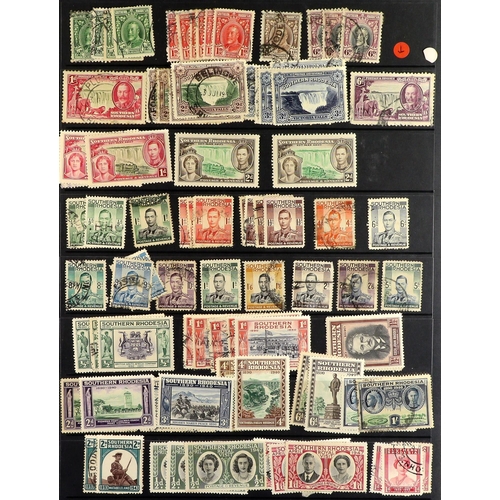 108 - BRITISH COMMONWEALTH Mostly 19th Century to 1950's mint & used stamps on stock pages in two binders,... 