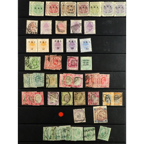 108 - BRITISH COMMONWEALTH Mostly 19th Century to 1950's mint & used stamps on stock pages in two binders,... 