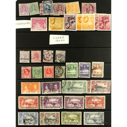 108 - BRITISH COMMONWEALTH Mostly 19th Century to 1950's mint & used stamps on stock pages in two binders,... 