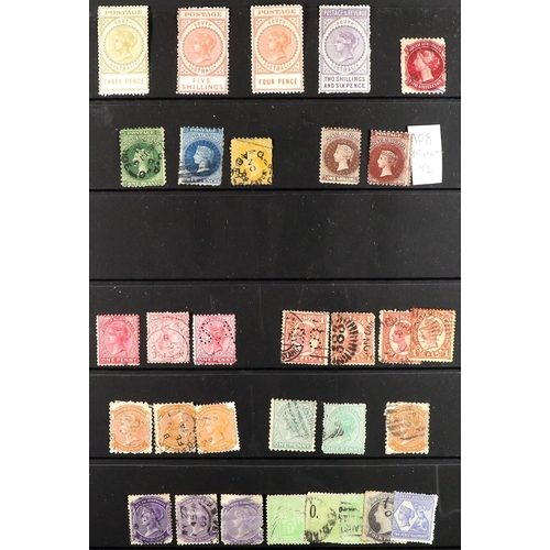 108 - BRITISH COMMONWEALTH Mostly 19th Century to 1950's mint & used stamps on stock pages in two binders,... 