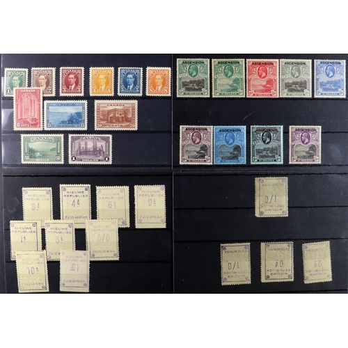 109 - BRITISH COMMONWEALTH 1887-1964 BETTER MINT ITEMS on stock cards, includes New Republic 1887 vals to ... 