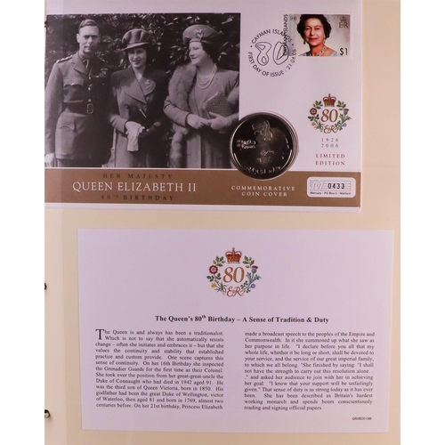 11 - COIN COVERS includes 2000 Queen Mothers 100th Birthday & 2006 QEII 80th Birthday collections in five... 