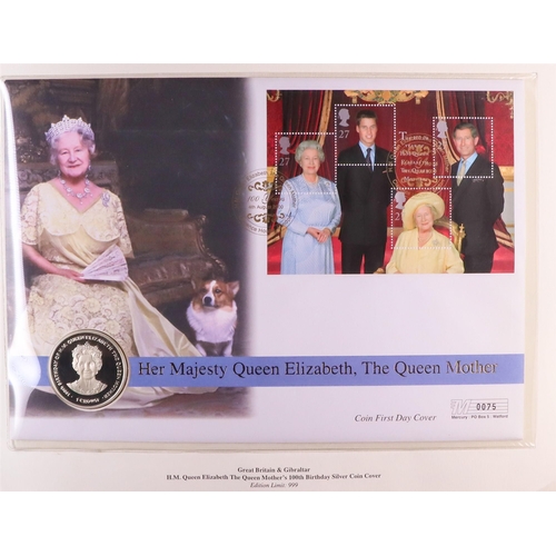 11 - COIN COVERS includes 2000 Queen Mothers 100th Birthday & 2006 QEII 80th Birthday collections in five... 