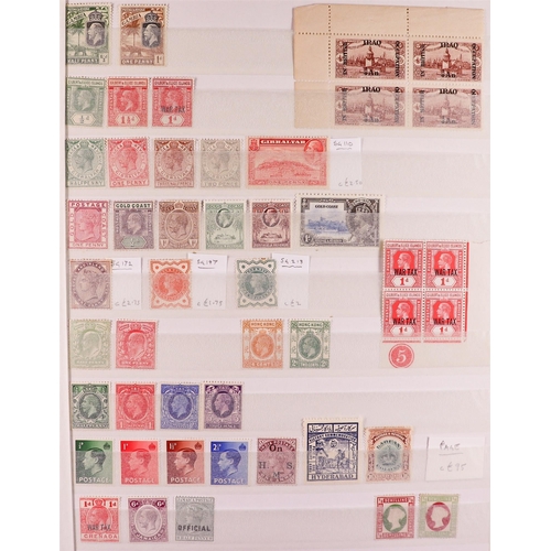 111 - BRITISH COMMONWEALTH QV TO KGV mint ranges in stockbook, some mixed condition, stc £3,400+ (600+ sta... 