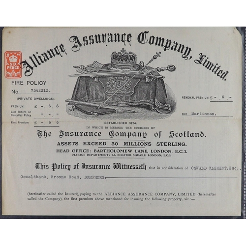 1197 - GREAT BRITAIN EMBOSSED REVENUES chiefly 1880's - 1960's documents with a wide range (nearly all diff... 