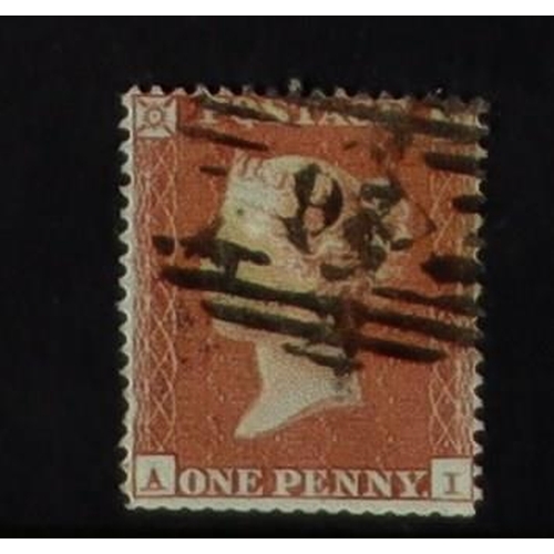 1317 - GB.QUEEN VICTORIA 1850 1d red-brown 'AI' plate 97, perf 16 by Henry Archer, SG 16b, used, slightly t... 