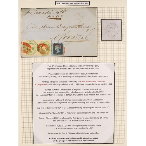 1318 - GB.QUEEN VICTORIA 1851 (13 Dec) letter sheet to Montreal endorsed 'pr. 