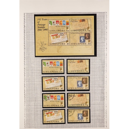 134 - 'STAMPS ON STAMPS' TOPICAL COLLECTION of 1400+ chiefly never hinged mint stamps & 200+ miniature she... 