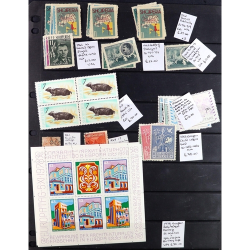 145 - WORLD ACCUMULATION Late 19th Century to 2000's mint (some never hinged) & used stamps in carton, inc... 