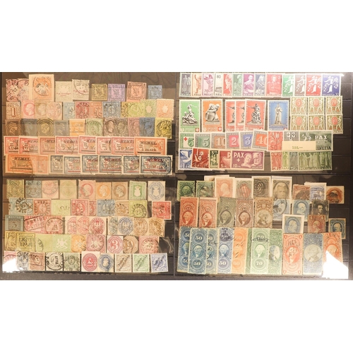 148 - WORLD BETTER RANGES ON STOCK PAGES 1850's-1980's mint (some never hinged) & used, includes German St... 