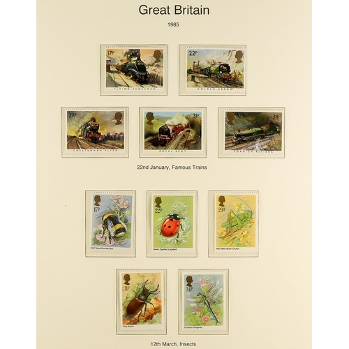 1497 - GB.ELIZABETH II 1971-1975 COMPREHENSIVE NEVER HINGED MINT COLLECTION in album, includes complete com... 