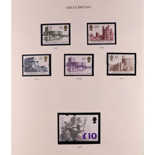 1503 - GB.ELIZABETH II 1971-2004 COMPREHENSIVE NEVER HINGED MINT COLLECTION in hingeless mounts in four Win... 