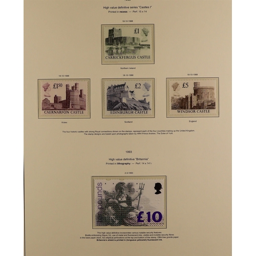 1506 - GB.ELIZABETH II 1971-2012 COMPREHENSIVE NEVER HINGED MINT COLLECTION in hingeless Lighthouse album, ... 