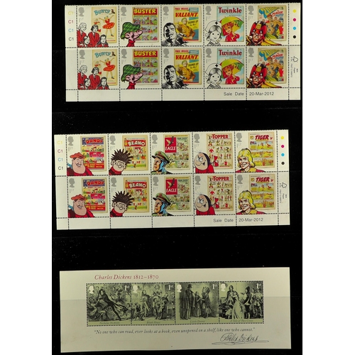 1508 - GB.ELIZABETH II 1971-2013 NEVER HINGED MINT COLLECTION on stock pages, includes gutter pairs & block... 