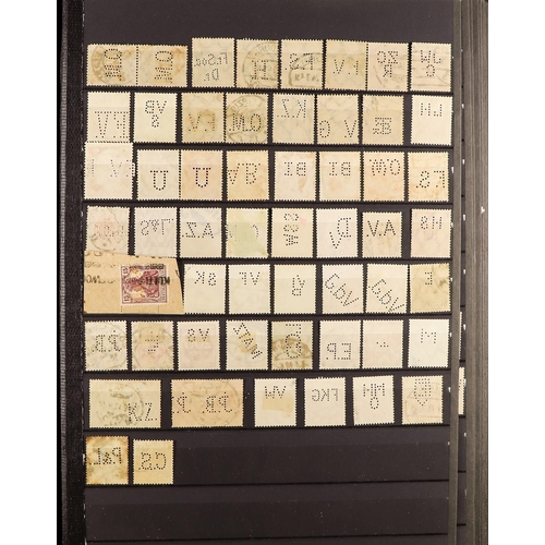 152 - PERFINS an accumulation of over 2500 stamps from all over the world (no GB) all with perfins. Lot 15... 