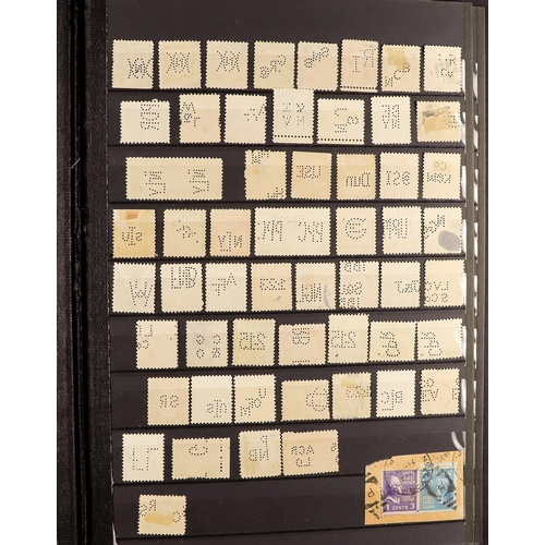 152 - PERFINS an accumulation of over 2500 stamps from all over the world (no GB) all with perfins. Lot 15... 