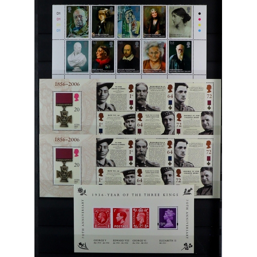 1536 - GB.ELIZABETH II 1991-2012 COMPREHENSIVE NEVER HINGED MINT COLLECTION in two stock books, seems to be... 