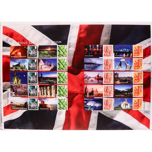 1548 - GB.ELIZABETH II 2000-2014 SMILER SHEETS Never hinged mint collection in album, includes 2000 Christm... 