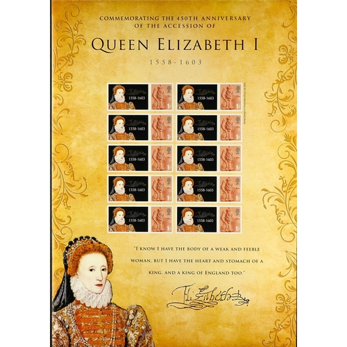 1549 - GB.ELIZABETH II 2003-2009 SMILER SHEETS Never hinged mint group, plus two prestige booklets. Face va... 