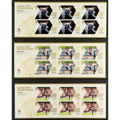 1559 - GB.ELIZABETH II 2012 Olympic Gold Medal Winners complete set of sheetlets of 6, SG 3342a/70a, and Pa... 