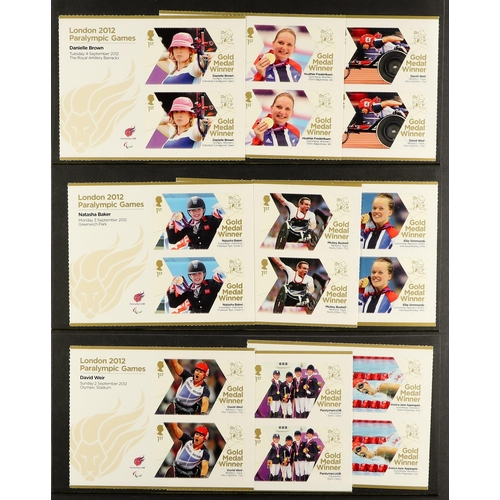 1559 - GB.ELIZABETH II 2012 Olympic Gold Medal Winners complete set of sheetlets of 6, SG 3342a/70a, and Pa... 