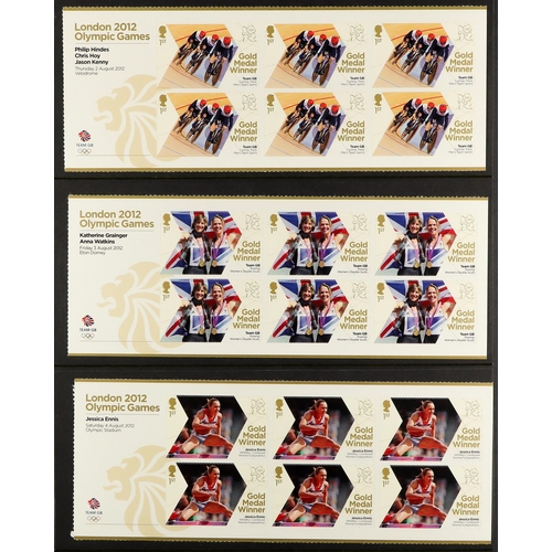 1559 - GB.ELIZABETH II 2012 Olympic Gold Medal Winners complete set of sheetlets of 6, SG 3342a/70a, and Pa... 