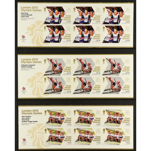 1559 - GB.ELIZABETH II 2012 Olympic Gold Medal Winners complete set of sheetlets of 6, SG 3342a/70a, and Pa... 