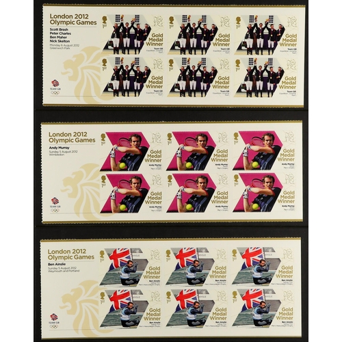 1559 - GB.ELIZABETH II 2012 Olympic Gold Medal Winners complete set of sheetlets of 6, SG 3342a/70a, and Pa... 