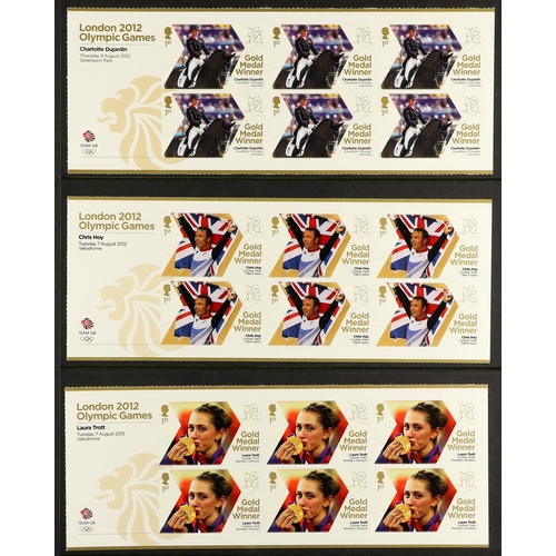 1559 - GB.ELIZABETH II 2012 Olympic Gold Medal Winners complete set of sheetlets of 6, SG 3342a/70a, and Pa... 