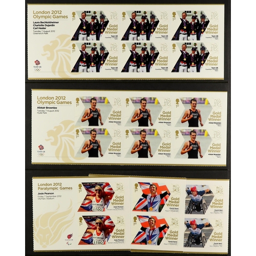 1559 - GB.ELIZABETH II 2012 Olympic Gold Medal Winners complete set of sheetlets of 6, SG 3342a/70a, and Pa... 