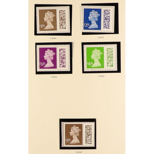 1565 - GB.ELIZABETH II 2019-2023 COMPLETE NEVER HINGED MINT COLLECTION in hingeless mounts in two Windsor a... 