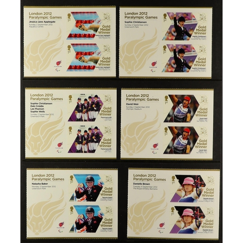 1575 - GB.ELIZABETH II NEVER HINGED MINT ASSEMBLY Includes 2012 Paralympic Gold Medal Winners sets incl she... 