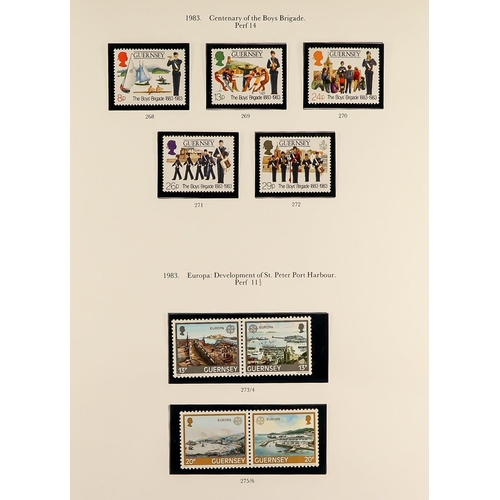 1582 - GB.ISLANDS GUERNSEY 1941-2015 NEVER HINGED MINT COLLECTION in two volumes, highly complete for the p... 