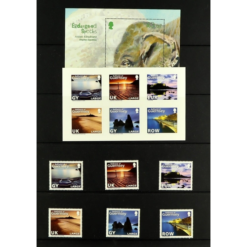 1582 - GB.ISLANDS GUERNSEY 1941-2015 NEVER HINGED MINT COLLECTION in two volumes, highly complete for the p... 