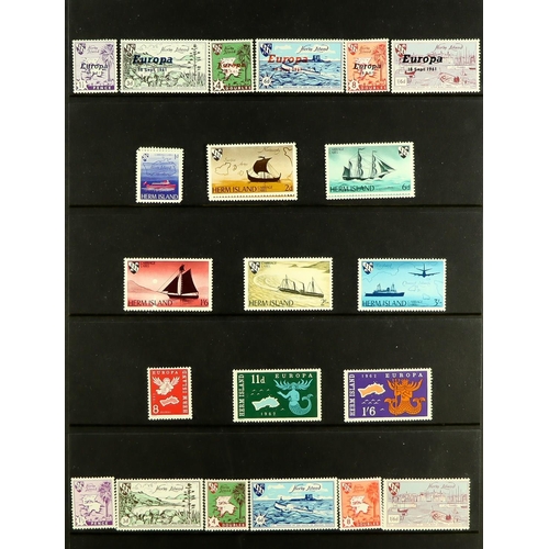 1582 - GB.ISLANDS GUERNSEY 1941-2015 NEVER HINGED MINT COLLECTION in two volumes, highly complete for the p... 