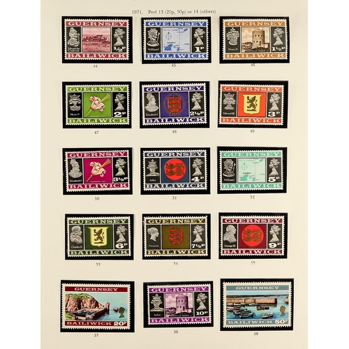 1582 - GB.ISLANDS GUERNSEY 1941-2015 NEVER HINGED MINT COLLECTION in two volumes, highly complete for the p... 