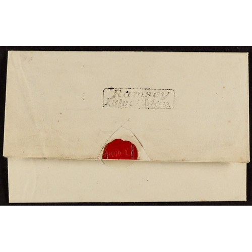 1589 - GB.ISLANDS ISLE OF MAN 1843 (25 Nov) EL from Ramsey to Douglas, manusrcipt red 'Pd 1