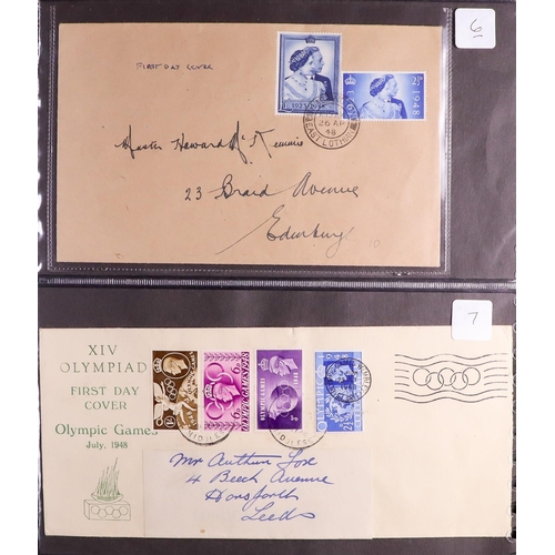 1602 - GB.FIRST DAY COVERS 1940 - 1948 group of 4 FDC's. 1940 Stamp Centenary set on illustrated, typed fdc... 