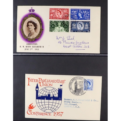 1606 - GB.FIRST DAY COVERS 1953 - 1958 group of 6 illustrated, typed addressed fdcs with full sets, 1953 Co... 