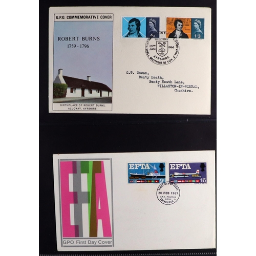 1609 - GB.FIRST DAY COVERS 1960 - 1965 small collection of 18 illustrated, chiefly typed or printed address... 