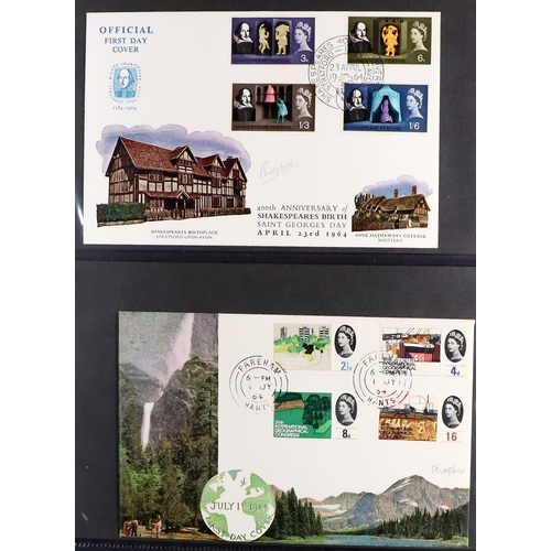 1609 - GB.FIRST DAY COVERS 1960 - 1965 small collection of 18 illustrated, chiefly typed or printed address... 