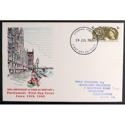 1609 - GB.FIRST DAY COVERS 1960 - 1965 small collection of 18 illustrated, chiefly typed or printed address... 