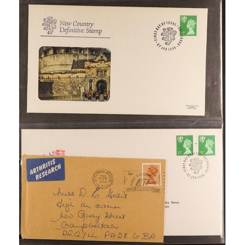 1611 - GB.FIRST DAY COVERS 1962 - 1990 COLLECTION of 'Regional' covers in 3 albums. Also includes loose cov... 