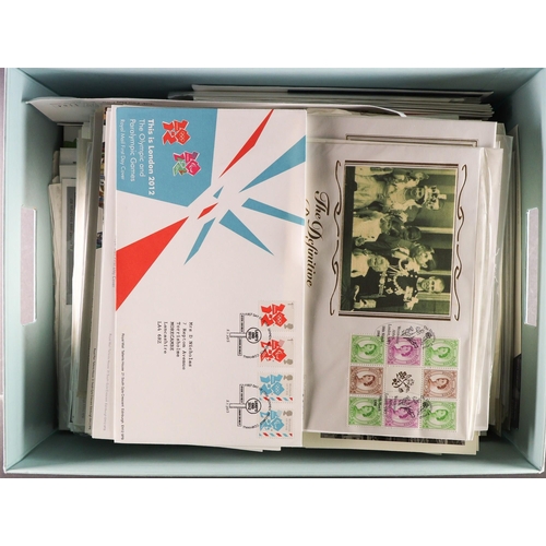 1622 - GB.FIRST DAY COVERS 1970's-2010's COLLECTION in box, mostly commemorative issues incl mini-sheets, s... 