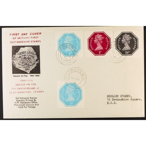 1624 - GB.FIRST DAY COVERS 1974 (10 Feb) self-adhesive labels both illustrated fdc's. (2) Lot 1624 [a]