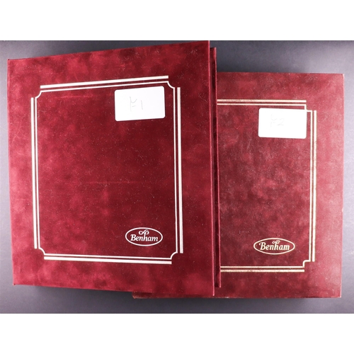 1625 - GB.FIRST DAY COVERS 1982 - 1987 BENHAM LUXURY SILK DEFINITIVE SERIES collection in 2 Beham albums, c... 