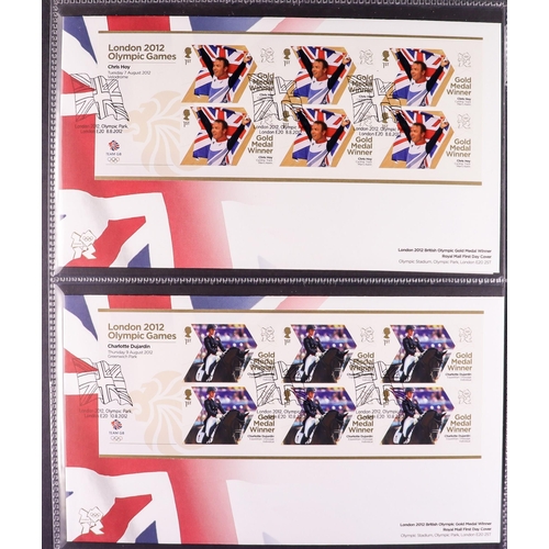 1626 - GB.FIRST DAY COVERS 1992-2018 COMPREHENSIVE COLLECTION in nine albums, includes 2012 Olympic & Paral... 