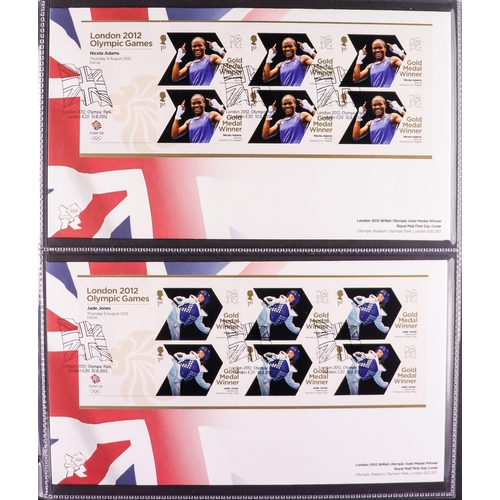 1626 - GB.FIRST DAY COVERS 1992-2018 COMPREHENSIVE COLLECTION in nine albums, includes 2012 Olympic & Paral... 