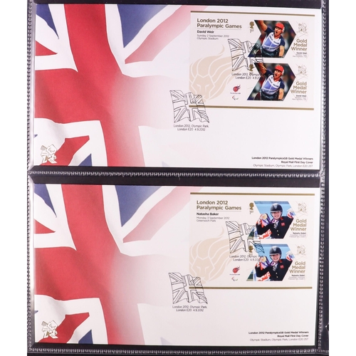 1626 - GB.FIRST DAY COVERS 1992-2018 COMPREHENSIVE COLLECTION in nine albums, includes 2012 Olympic & Paral... 